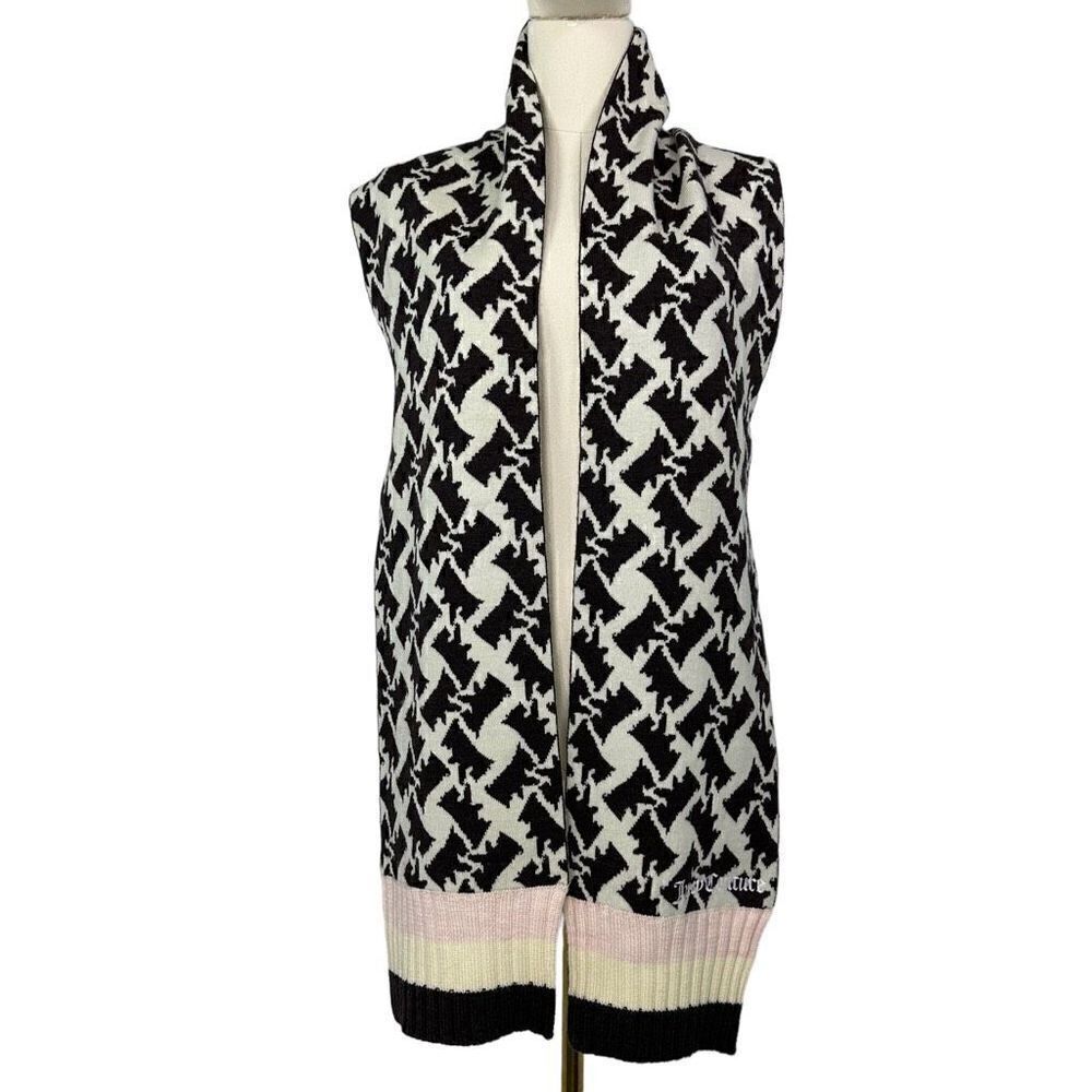Juicy Couture Houndstooth Wool Scarf